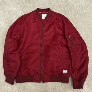 H&M Deep Red Bomber Jacket
